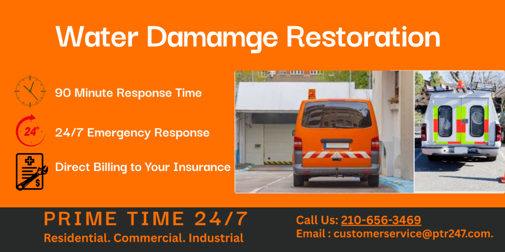 Emergency Water Damage Cleanup Near Me: Why Prime Time is San Antonio's Fastest Response Team 4 Water damage cleanup near me response time comparison showing Prime Time's 90-minute advantage