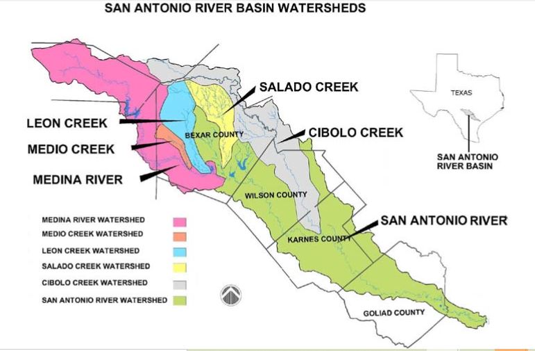 San Antonio home flood prevention risk areas watershed map