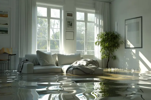Water damage restoration Cibolo Texas flooded home interior requiring immediate professional cleanup