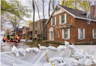 Selma Texas flood damage restoration showing storm water cleanup in residential area