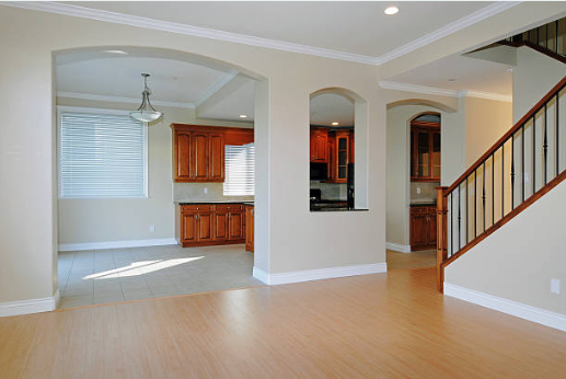 Completed fire damage restoration in Seguin showing reconstruction results