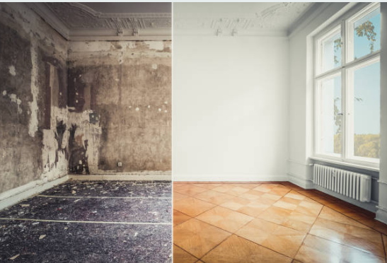 Fire damage restoration in Schertz complete property transformation before and after restoration