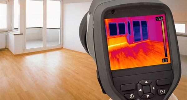 Water Damage Cleanup Near Me: 5 Proven Steps That Save Your Floors, Walls & Belongings 1 water damage cleanup near me technician using thermal imaging to find hidden moisture in San Antonio home