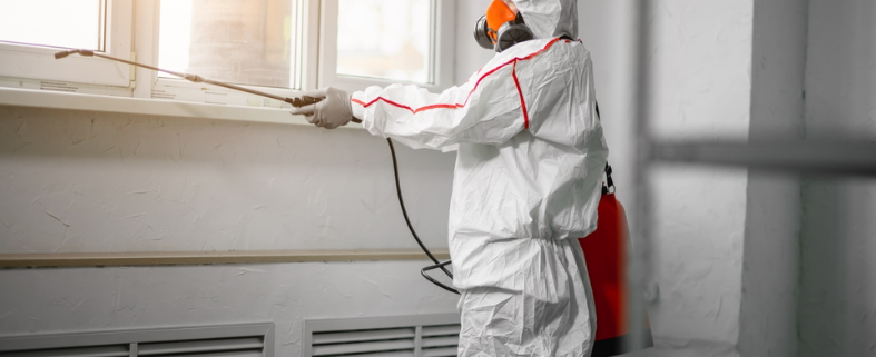 Commercial Mold Remediation: 5 Critical Truths That Protect Your Employees and Property Value 1 "commercial mold remediation technician inspecting mold in office building